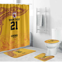 Queensland Papua New Guinea Custom Bathroom Set All Gold Pacific PNG Tribal Style LT9 Bathroom Set (4 pcs) Gold - Polynesian Pride