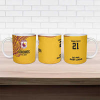 Queensland Papua New Guinea Custom Ceramic Mug All Gold Pacific PNG Tribal Style LT9 - Polynesian Pride
