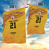 Queensland Papua New Guinea Custom Garden Flag All Gold Pacific PNG Tribal Style