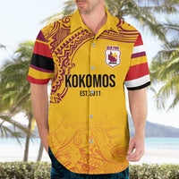 Queensland Papua New Guinea Custom Hawaiian Shirt All Gold Pacific PNG Tribal Style