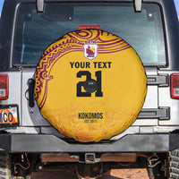 Queensland Papua New Guinea Custom Spare Tire Cover All Gold Pacific PNG Tribal Style