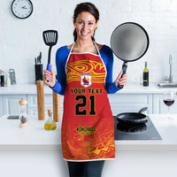Queensland Papua New Guinea Custom Apron All Red Pacific PNG Tribal Style LT9 - Polynesian Pride