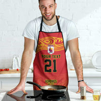 Queensland Papua New Guinea Custom Apron All Red Pacific PNG Tribal Style LT9 - Polynesian Pride