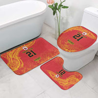 Queensland Papua New Guinea Custom Bathroom Set All Red Pacific PNG Tribal Style LT9 - Polynesian Pride