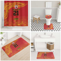 Queensland Papua New Guinea Custom Bathroom Set All Red Pacific PNG Tribal Style LT9 - Polynesian Pride