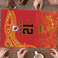 Queensland Papua New Guinea Custom Puzzle All Red Pacific PNG Tribal Style LT9 - Polynesian Pride