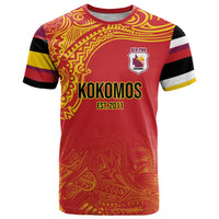 Queensland Papua New Guinea Custom T Shirt All Red Pacific PNG Tribal Style