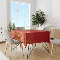 Queensland Papua New Guinea Custom Tablecloth All Red Pacific PNG Tribal Style
