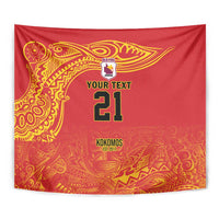 Queensland Papua New Guinea Custom Tapestry All Red Pacific PNG Tribal Style