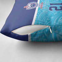 Queensland Samoa Custom Pillow Cover Blue Pacific Polynesian Tribal Pattern - Polynesian Pride