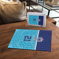 Queensland Samoa Custom Puzzle Blue Pacific Polynesian Tribal Pattern - Polynesian Pride