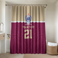 Queensland Samoa Custom Bathroom Set Maroon Pacific Polynesian Tribal Pattern LT9 Shower Curtain Only Maroon - Polynesian Pride