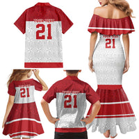 Queensland Tonga Custom Family Matching Mermaid Dress and Hawaiian Shirt QLD with Tongan Ngatu Pattern