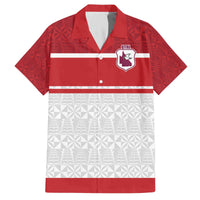 Queensland Tonga Custom Family Matching Off The Shoulder Long Sleeve Dress and Hawaiian Shirt QLD with Tongan Ngatu Pattern