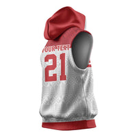 Queensland Tonga Custom Sleeveless Hoodie QLD with Tongan Ngatu Pattern - Polynesian Pride