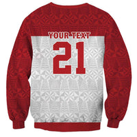 Queensland Tonga Custom Sweatshirt QLD with Tongan Ngatu Pattern