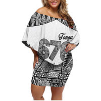 Personalised Tonga 676 Family Matching Off Shoulder Short Dress and Hawaiian Shirt Tribal Kupesi Ngatu Unique