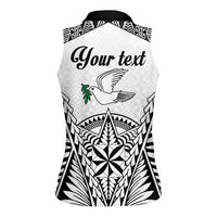 Personalised Tonga 676 Women Sleeveless Polo Shirt Tribal Kupesi Ngatu Unique LT9 - Polynesian Pride