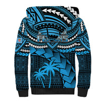 Fiji Rugby Sherpa Hoodie Go Fijian Tapa Arty with World Cup Vibe LT9 - Polynesian Pride