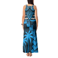 Fiji Rugby Tank Maxi Dress Go Fijian Tapa Arty with World Cup Vibe LT9 - Polynesian Pride