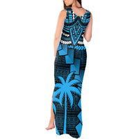 Fiji Rugby Tank Maxi Dress Go Fijian Tapa Arty with World Cup Vibe LT9 - Polynesian Pride