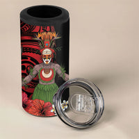 Huli Wigmen Tribe Hela Province 4 in 1 Can Cooler Tumbler Papua New Guinea Indigenous Pattern LT9 - Polynesian Pride
