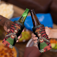 Huli Wigmen Tribe Hela Province 4 in 1 Can Cooler Tumbler Papua New Guinea Indigenous Pattern LT9 - Polynesian Pride