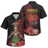 Huli Wigmen Tribe Hela Province Family Matching Tank Maxi Dress and Hawaiian Shirt Papua New Guinea Indigenous Pattern LT9 Son's Shirt Black - Polynesian Pride