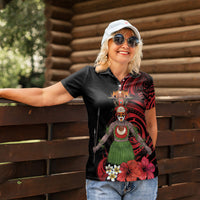 Huli Wigmen Tribe Hela Province Women Polo Shirt Papua New Guinea Indigenous Pattern LT9 - Polynesian Pride