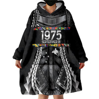 Independen Stet bilong Papua Niugini 1975 Wearable Blanket Hoodie Black Tribal Papua New Guinea Province Flag LT9 - Polynesian Pride