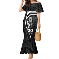 Custom New Zealand Aotearoa Rugby Mermaid Dress Black Fern Maori Tribal Sporty Style LT9 Women Black - Polynesian Pride