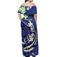 FSM Chuuk State Polynesian Shark Tattoo Personalised Off Shoulder Maxi Dress