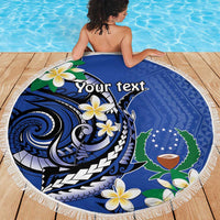 FSM Pohnpei Polynesian Shark Tattoo Personalised Beach Blanket