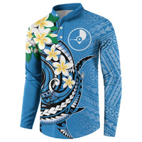 FSM Yap State Polynesian Shark Tattoo Personalised Button Sweatshirt