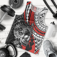 personalised-polynesia-skull-men-tank-top-tattoo-in-the-style-of-maori-with-marine-life-red