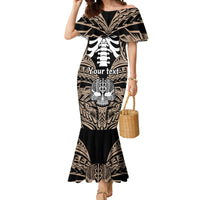 Personalised Polynesia Skull Mermaid Dress With Boars Tusk Gold Arty Vibe LT9 Women Gold - Polynesian Pride