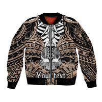 personalised-polynesia-skull-sleeve-zip-bomber-jacket-with-boars-tusk-gold-arty-vibe