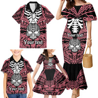 personalised-polynesia-skull-family-matching-mermaid-dress-and-hawaiian-shirt-with-boars-tusk-pink-arty-vibe