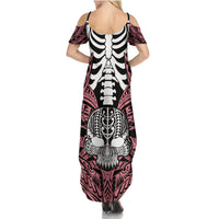 personalised-polynesia-skull-summer-maxi-dress-with-boars-tusk-pink-arty-vibe