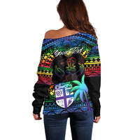 personalised-fiji-lgbt-off-shoulder-sweater-love-is-love-tapa-pattern-rainbow-water-color