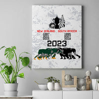 New Zealand South Africa Rugby Canvas Wall Art History Commemorative World Cup Winners Unique LT9 White - Polynesian Pride