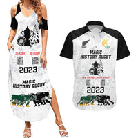 New Zealand South Africa Rugby Couples Matching Summer Maxi Dress and Hawaiian Shirt History Commemorative World Cup Winners Unique LT9 White - Polynesian Pride
