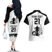Custom New Zealand South Africa Rugby Couples Matching Off The Shoulder Long Sleeve Dress and Hawaiian Shirt History Commemorative World Cup Winners Unique LT9 - Polynesian Pride
