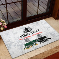 Custom New Zealand South Africa Rugby Rubber Doormat History Commemorative World Cup Winners Unique LT9 - Polynesian Pride