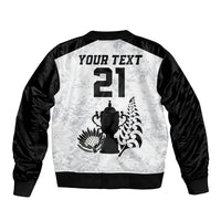 Custom New Zealand South Africa Rugby Sleeve Zip Bomber Jacket History Commemorative World Cup Winners Unique LT9 - Polynesian Pride