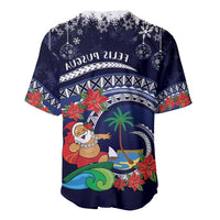 Felis Pusgua Guam Santa Baseball Jersey Merry Christmas with Polynesian Tribal
