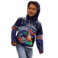 Felis Pusgua Guam Santa Kid Hoodie Merry Christmas with Polynesian Tribal