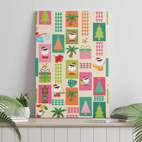 Mele Kalikimaka Hawaii Christmas Canvas Wall Art Funny Santan Hippie Style