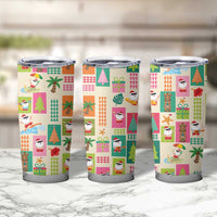 Mele Kalikimaka Hawaii Christmas Tumbler Cup Funny Santan Hippie Style