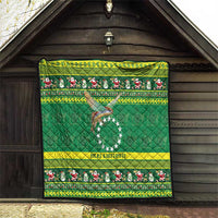 Meri Kiritimiti Cook Islands Christmas Quilt Maroro Flying Fish and White Stars LT9 - Polynesian Pride